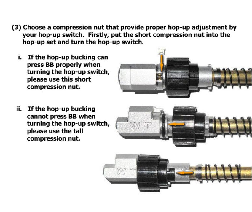 G36 series AEG Hop-up chamber, o-ring, compressor, hop up bucking and rivet