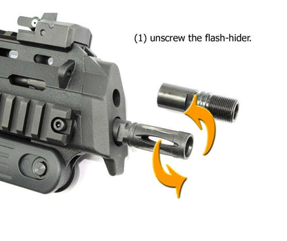 MP7（KSC、Umarex 'KWA'、Umarex 'VFC 2014'）筒適配器，- M14