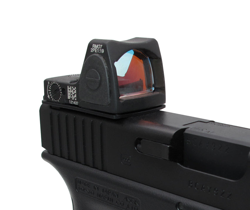 Glock series (T.Marui, WE) CNC Aluminium RMR Slim Mount & Rear Sight