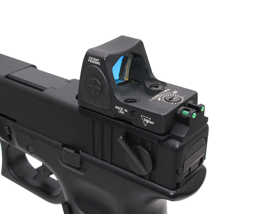 Glock series (T.Marui, WE) CNC Aluminium RMR Fiber Optic High Rear Sight