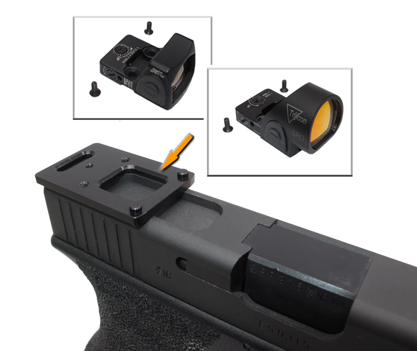 Glock series (T.Marui, WE) CNC Aluminium SRO/RMR Mount