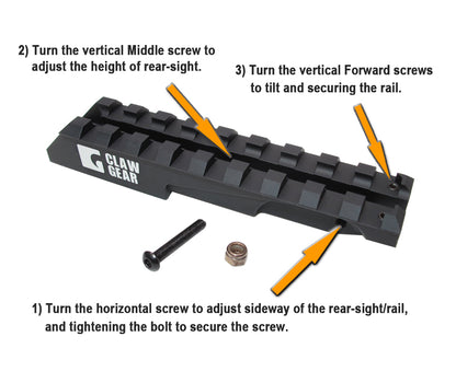 AKM (T.Marui GBB) CNC 6063 Aluminium CG Rear Sight Rail