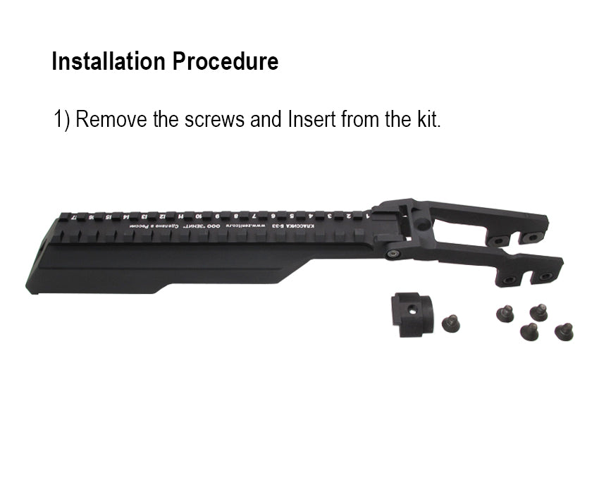 AKM (T.Marui GBB) CNC 6061 Aluminium B-33 (2022) Rail Cover