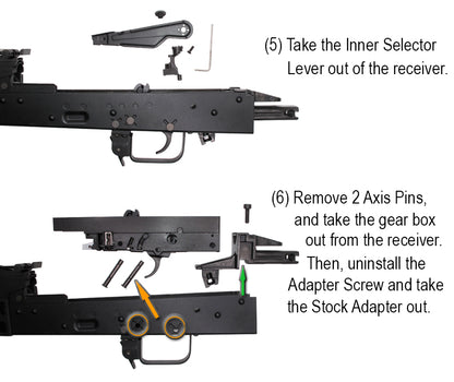 AKM (T.Marui GBB) CNC Steel & Aluminium QD Stock Adapter and Tube