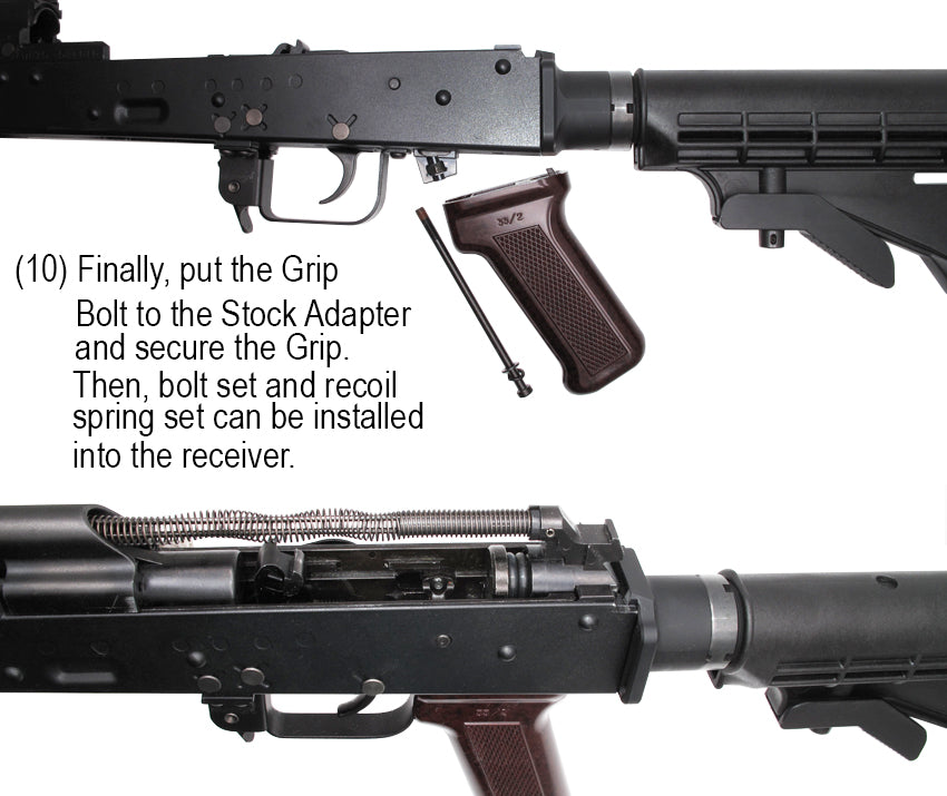 AKM (T.Marui GBB) CNC Steel & Aluminium QD Stock Adapter and Tube