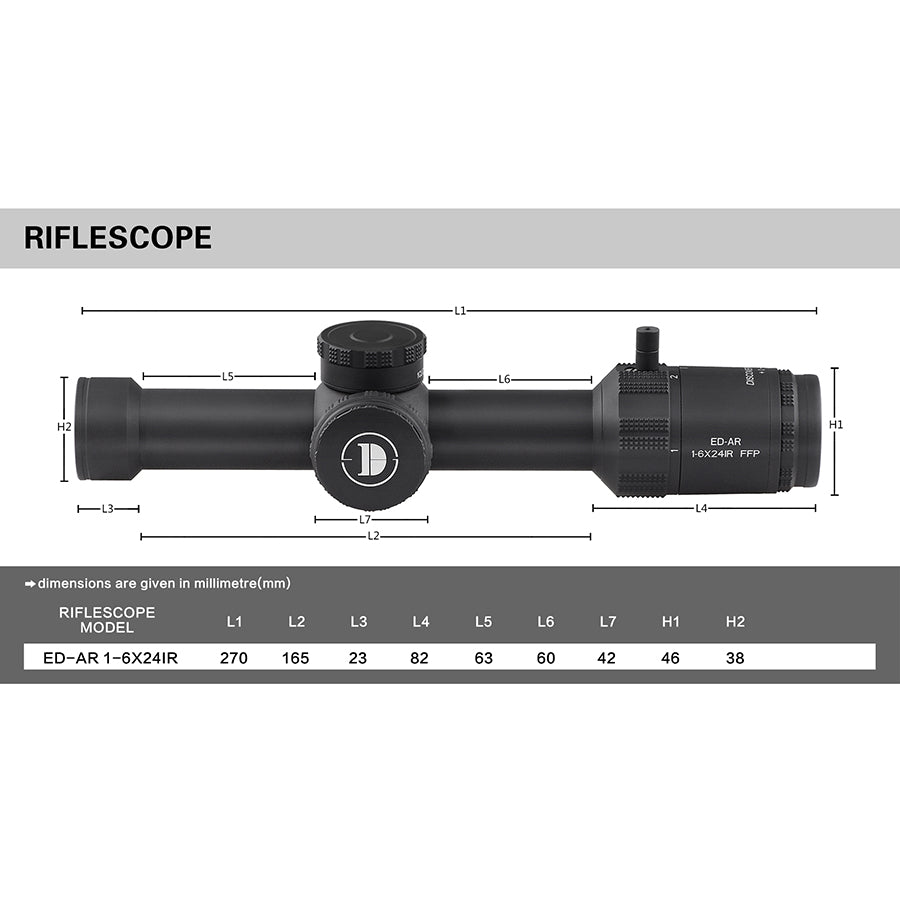 Discoveryopt  ED-AR 1-6X24IR FFP Rifle Scopes